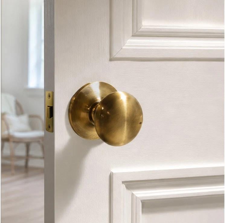 2x Jones Antique Brass Concealed Mortice Door Knobs - Pair