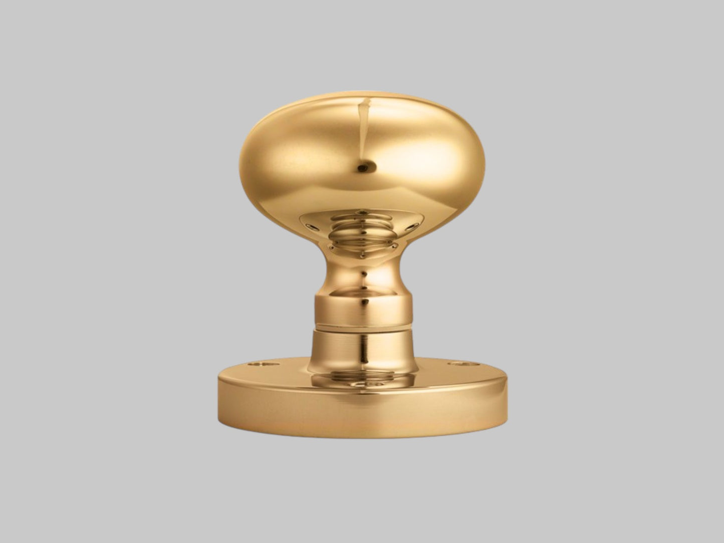 Mushroom Mortice Knob – Polished Brass – 61mm