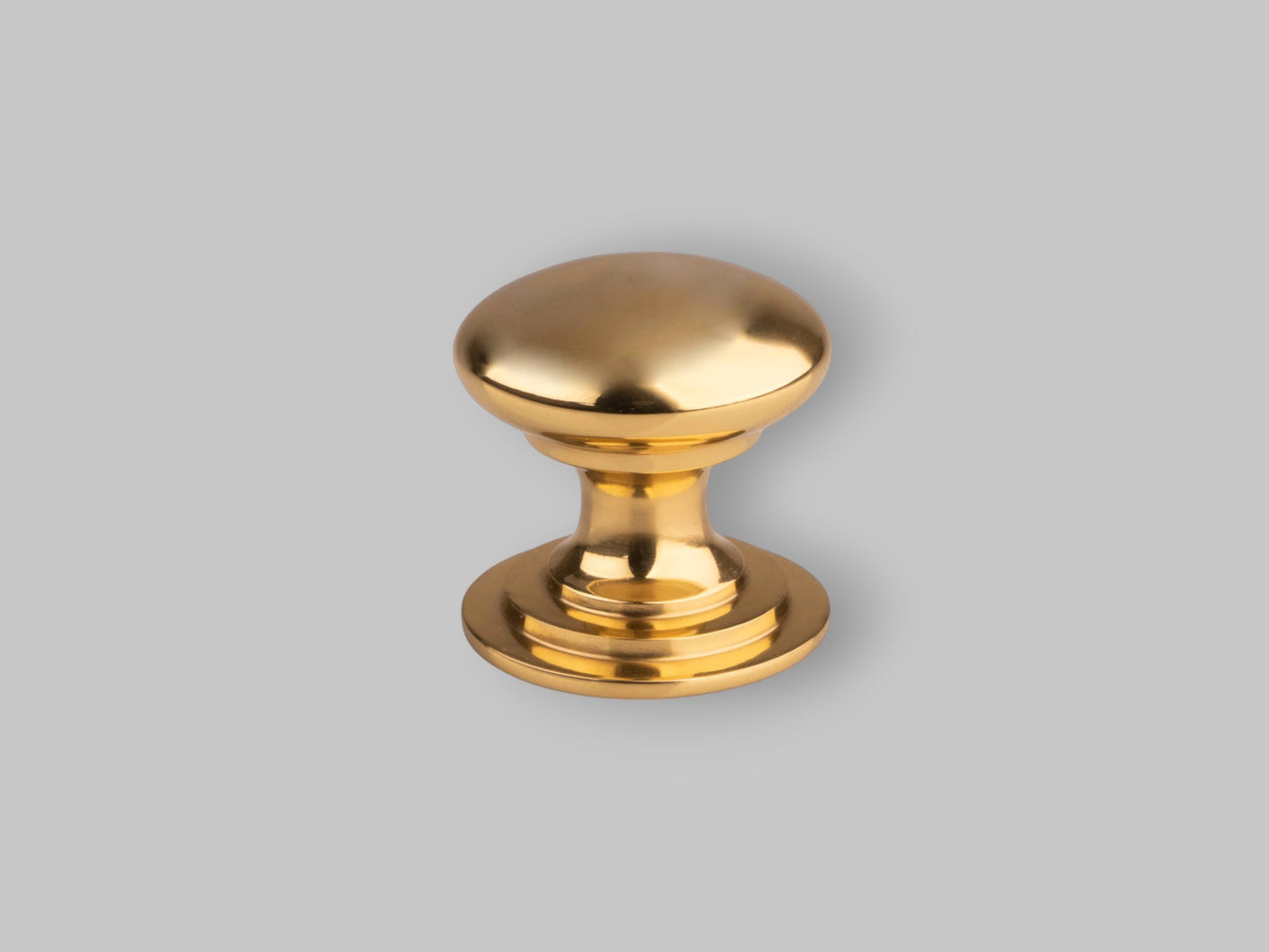 Victorian Cupboard Knob – Polished Brass - Various Sizes