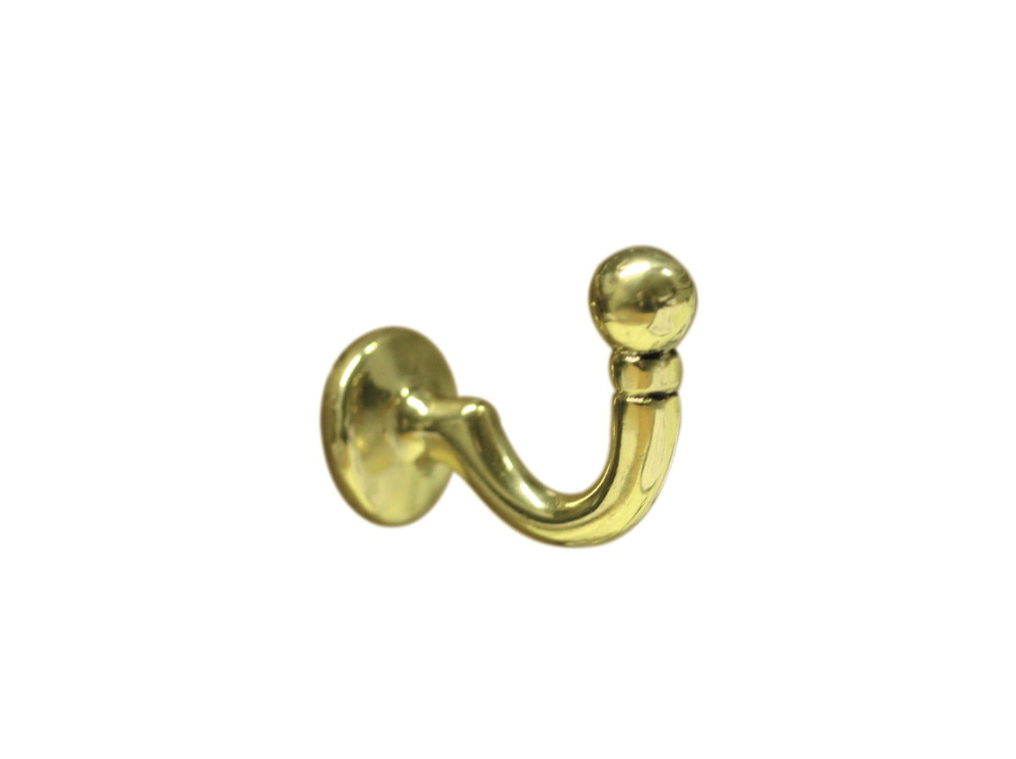 Pair of Ball End Tie - Back Hooks - Solid Screw Fixed Metal Hooks - Various Colour Finishings