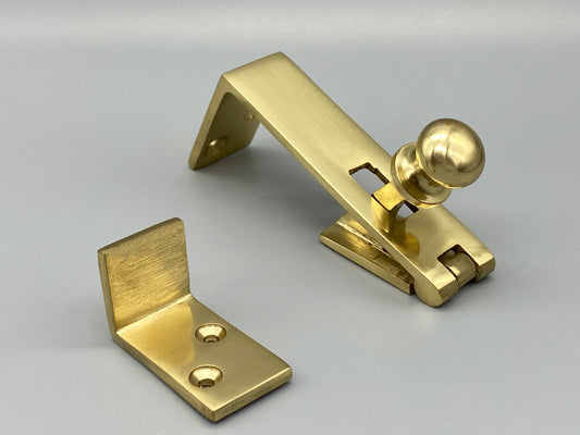 Solid Brass Counterflap Catch - 83mm