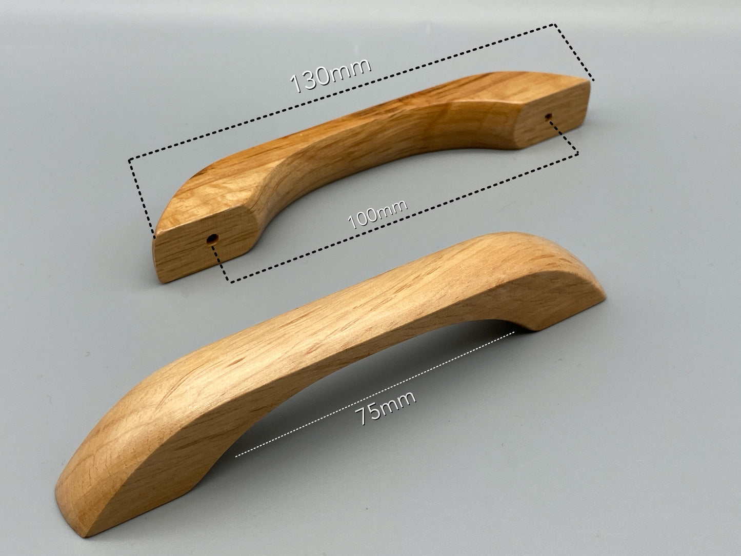 Solid Oak Wood Handles - 100mm - Unlacquered - Pack of 1