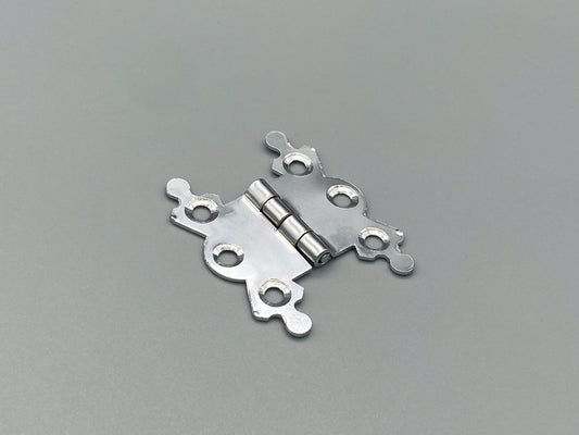 Pair of Chrome Butterfly Hinges - 40mm / 50mm - Pair