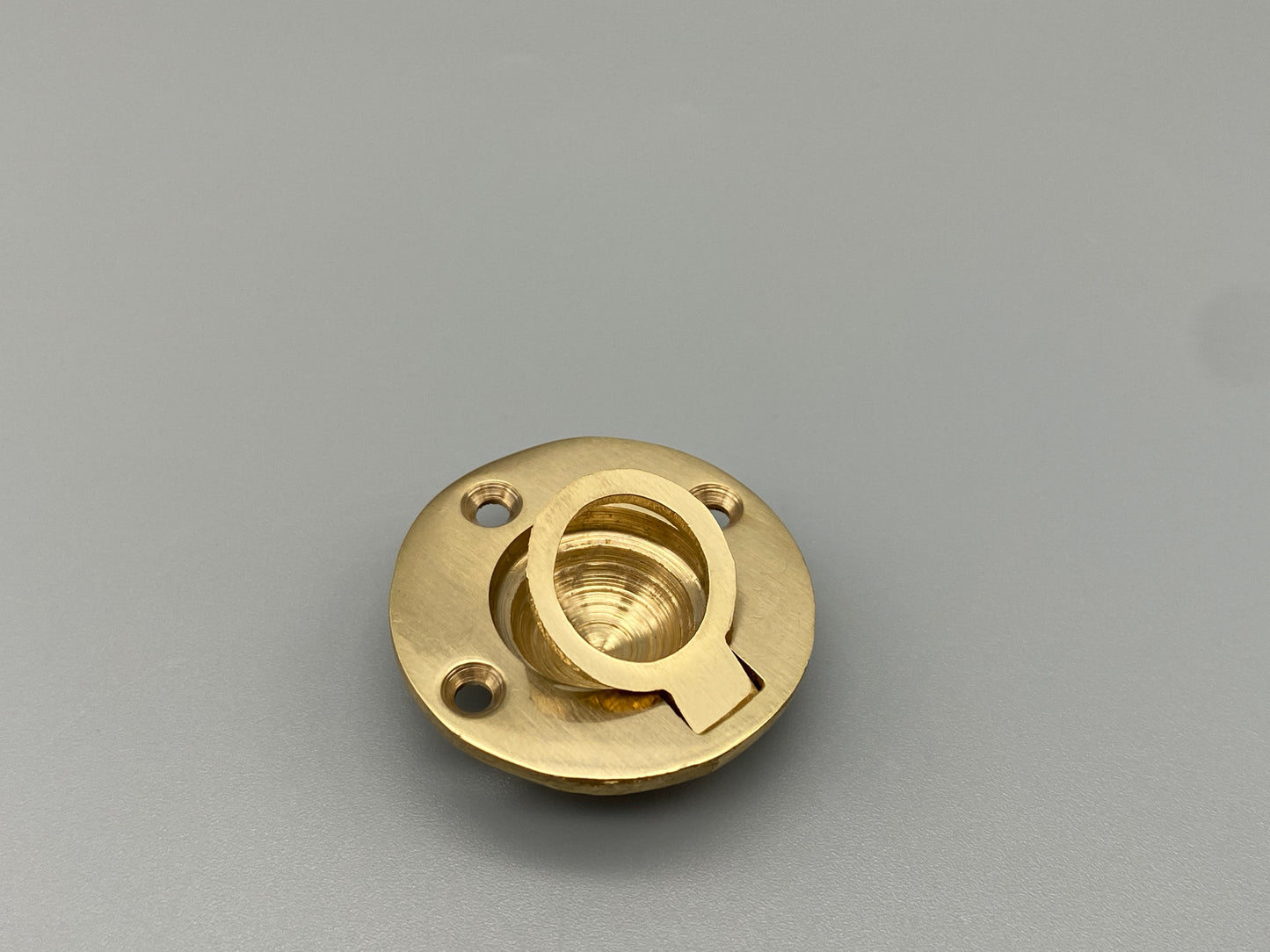 Round Solid Brass Flush Rings - Flush Drawer Rings - 38mm - Pack of 1