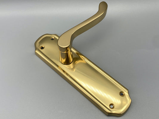 Solid Brass Brompton Style Door Lever Handles - 170mm