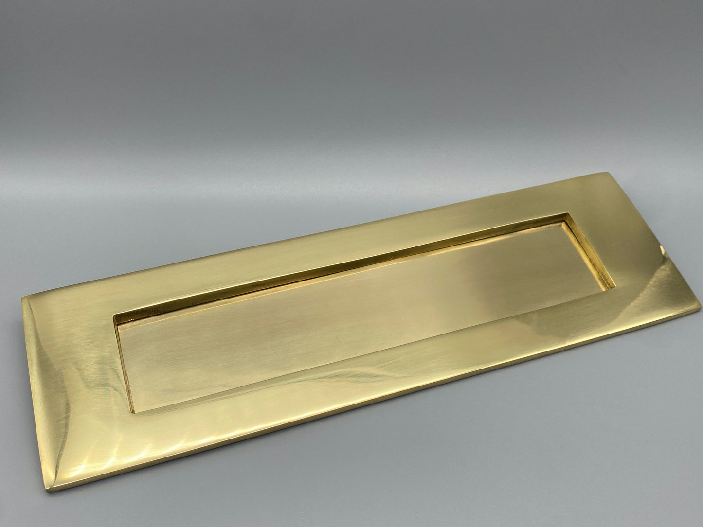 Solid Brass Victorian Letter Plate - 250mm x 75mm / (10" x 3")