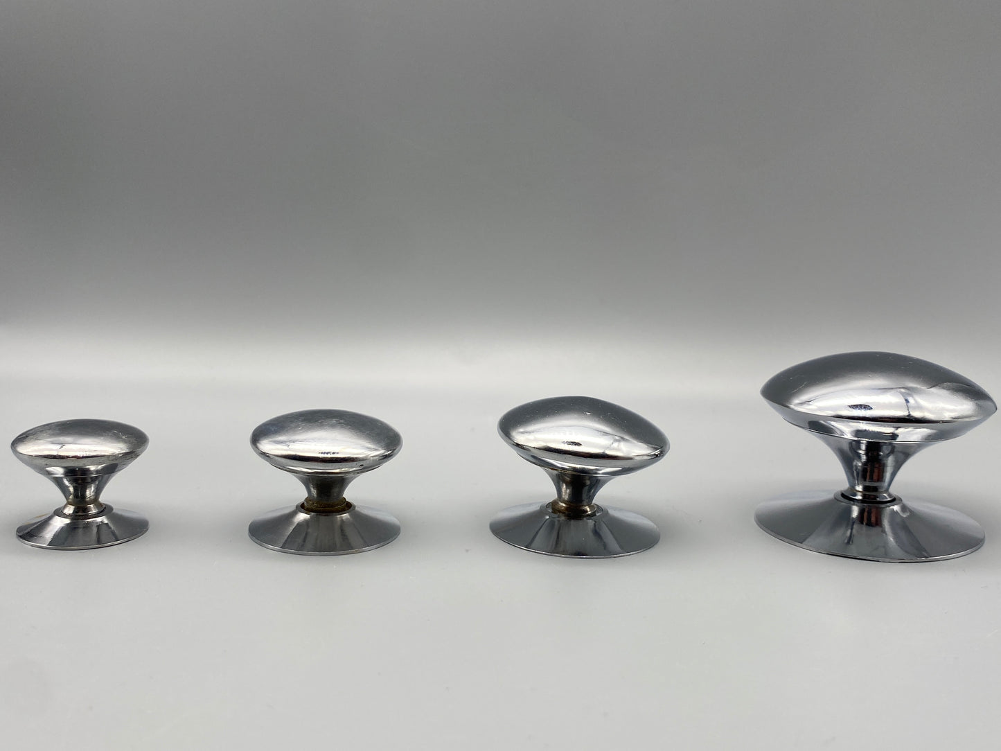 Solid Chrome on Brass Victorian Polished Knobs - Sizes from 25mm - 50mm Diameter