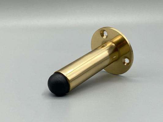 Brass Projection Door Stop - Rubber Head - 63mm & 75mm