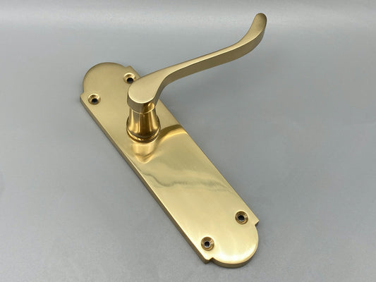 Solid Brass Victorian Style Door Lever Handles - 165mm