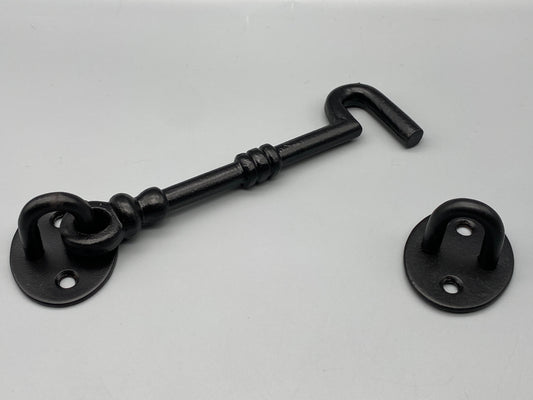 Forged Black Cabin Hook - Antiqued Style Cabin Hooks - Size From 75mm To 200mm