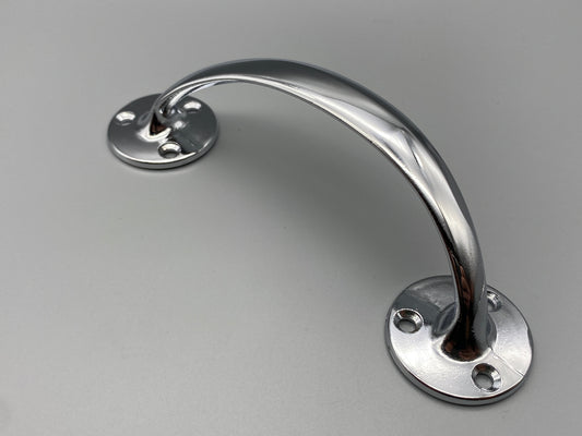 Chrome on Brass Bow Handles - Front Fix - 150mm - Pack of 1