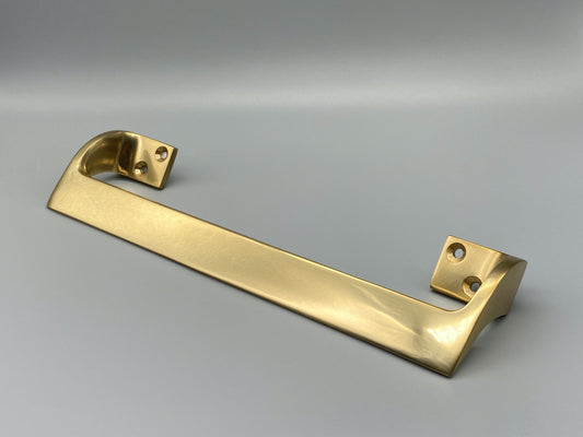 Heavy Solid Brass Door Pull Handles - 225mm