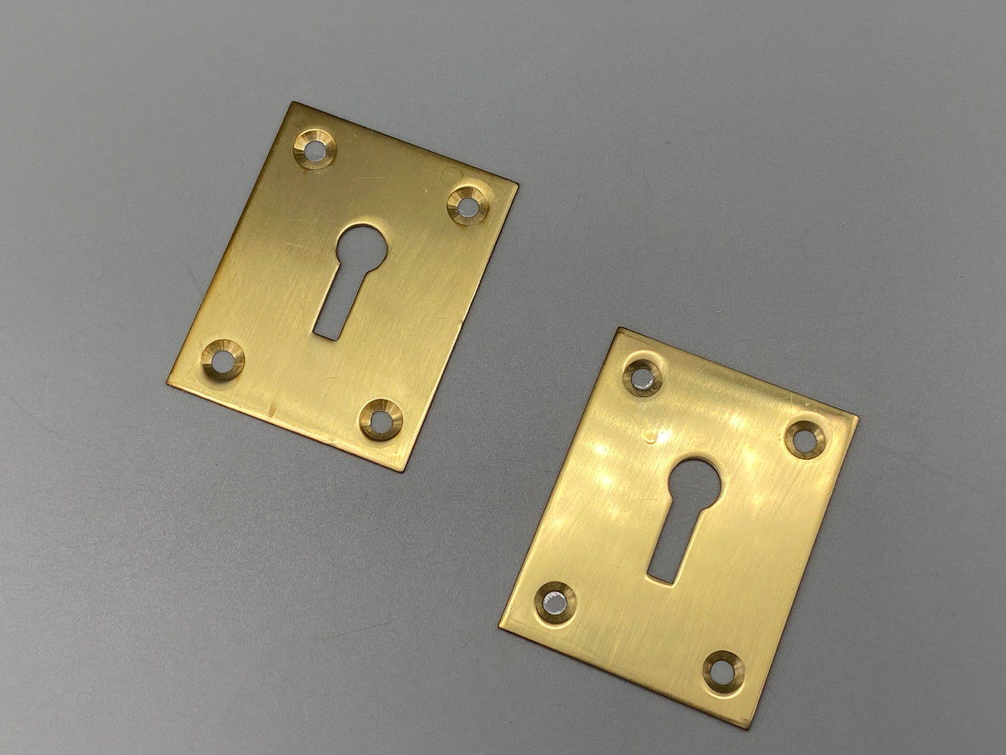 Plain Solid Brass Escutcheons Plate - 43mm x 56mm