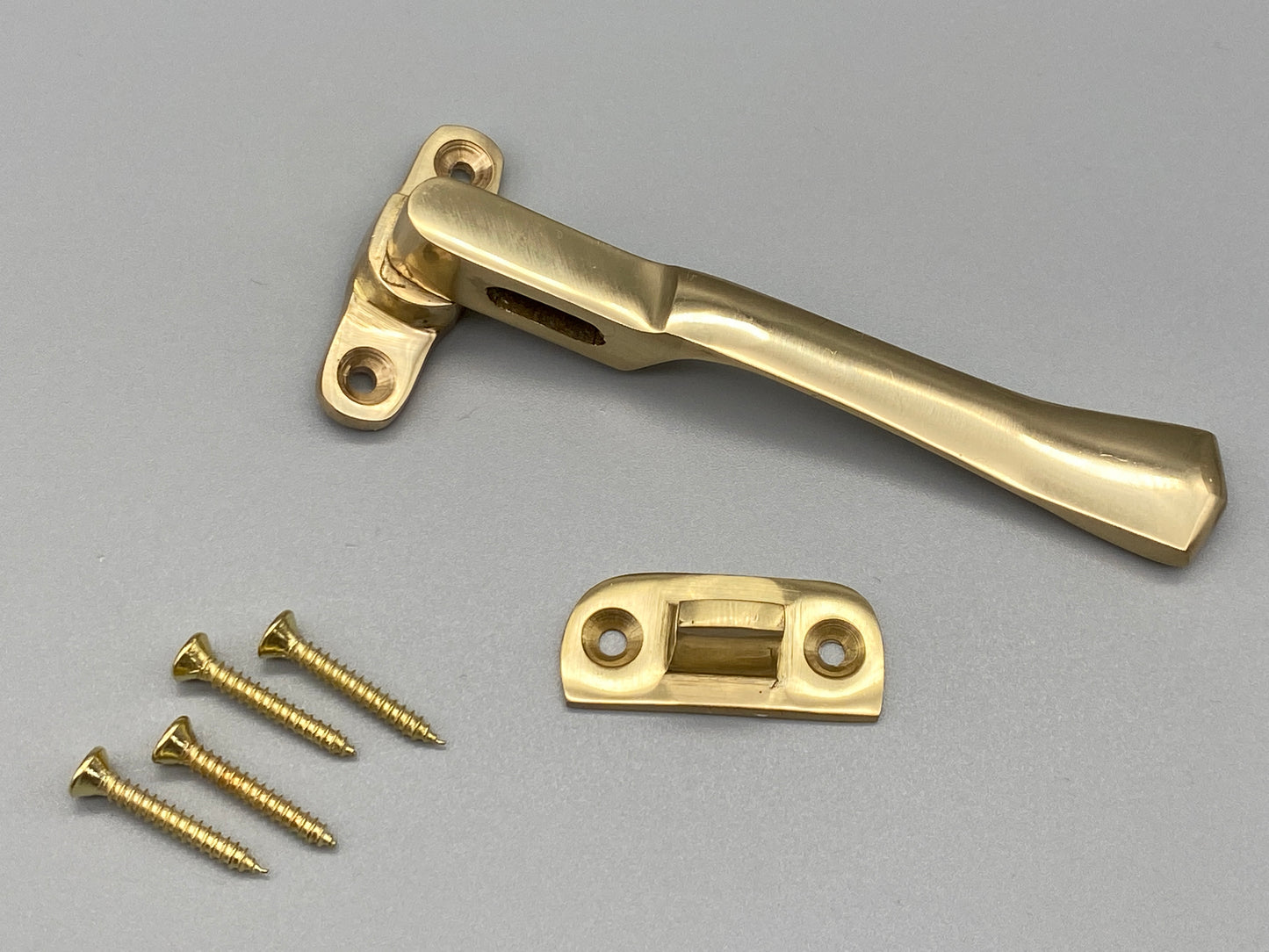 Solid Brass Window Fastener - Lacquered Finish - 105mm