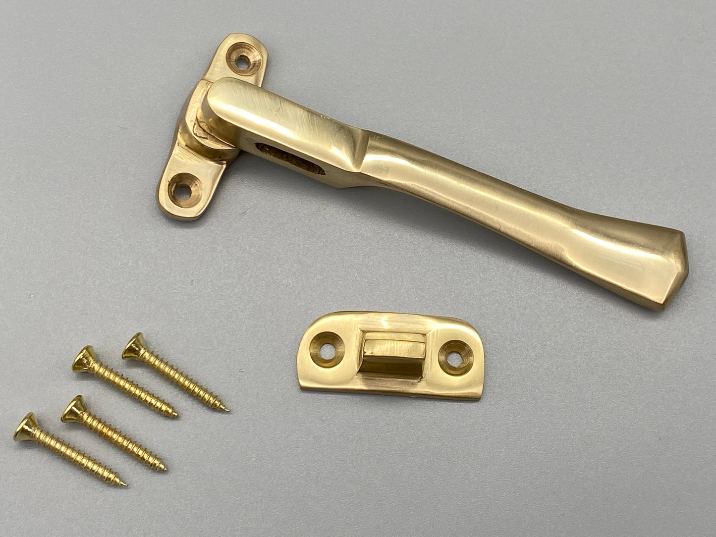 Solid Brass Window Fastener - Lacquered Finish - 105mm