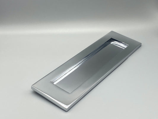 Solid Chrome Victorian Letter Plate - 250mm x 75mm / (10" x 3")