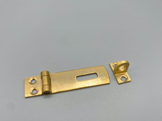 Safety Hasp & Staples - Different Sizes - Solid Brass - Pack of 2