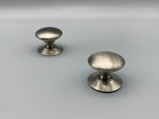 Brushed Silver Victorian Knobs - Sizes from 25mm - 38mm Diameter
