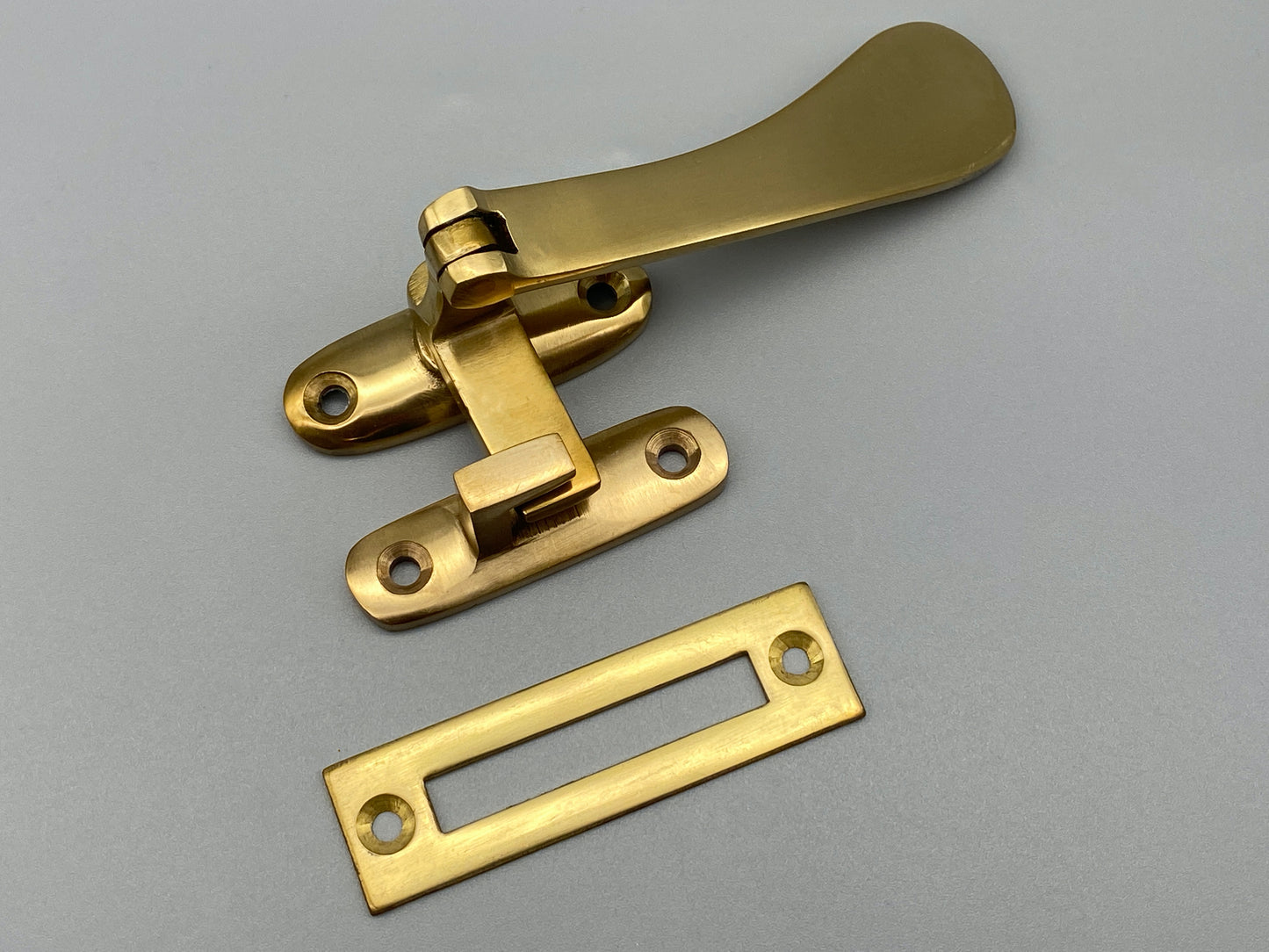 Solid Brass Victorian Casement Fastener Hook/Mortice - 100mm