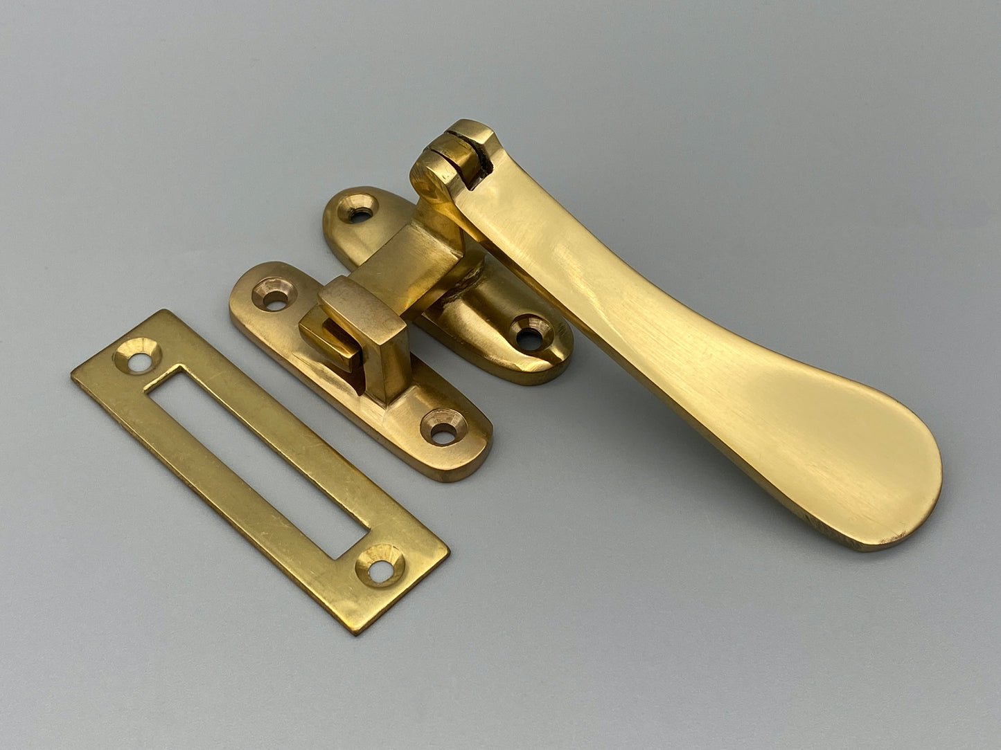 Solid Brass Victorian Casement Fastener Hook/Mortice - 100mm