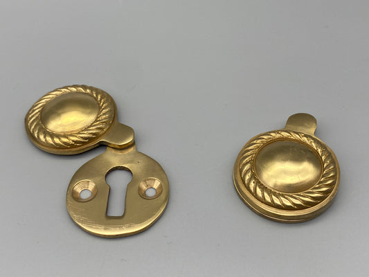 Georgian Brass Escutcheons with Cover - 35mm