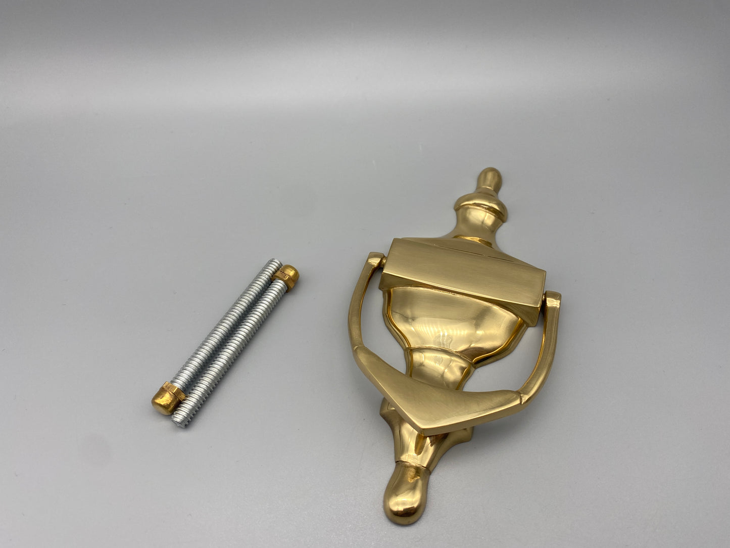 Solid Brass Victoria Style Door Knocker - Smooth Finish - 125mm