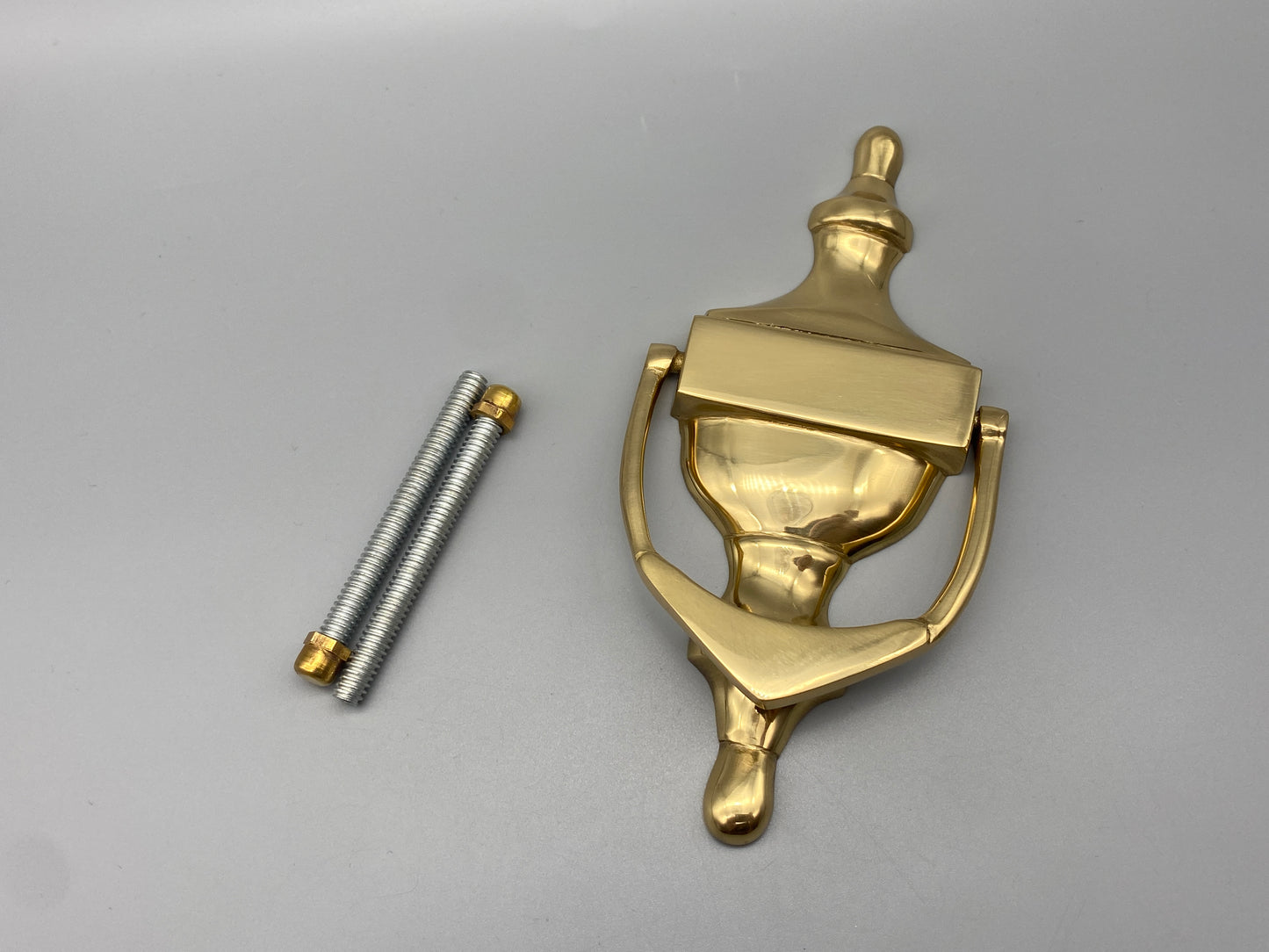 Solid Brass Victoria Style Door Knocker - Smooth Finish - 150mm