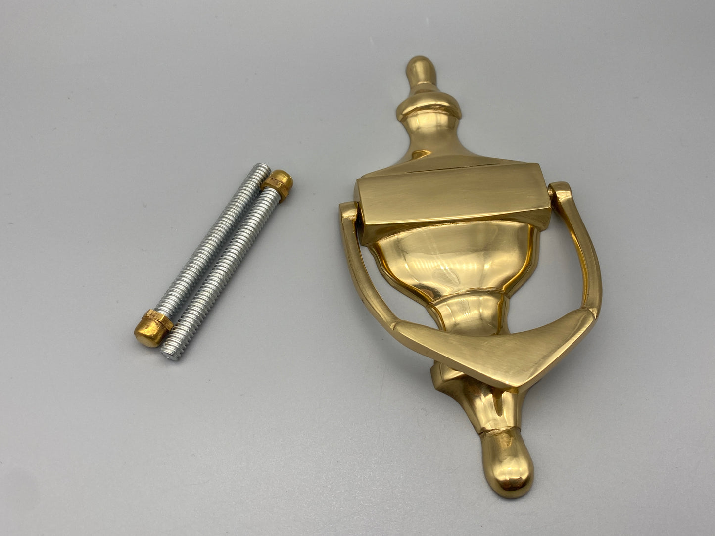 Solid Brass Victoria Style Door Knocker - Smooth Finish - 150mm