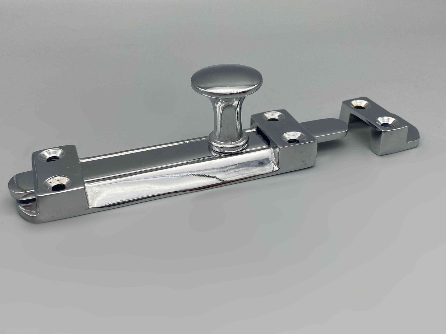 Solid Chrome Tower Bolt - Various Sizes 100mm (4" inch) - 150mm (6" inch)