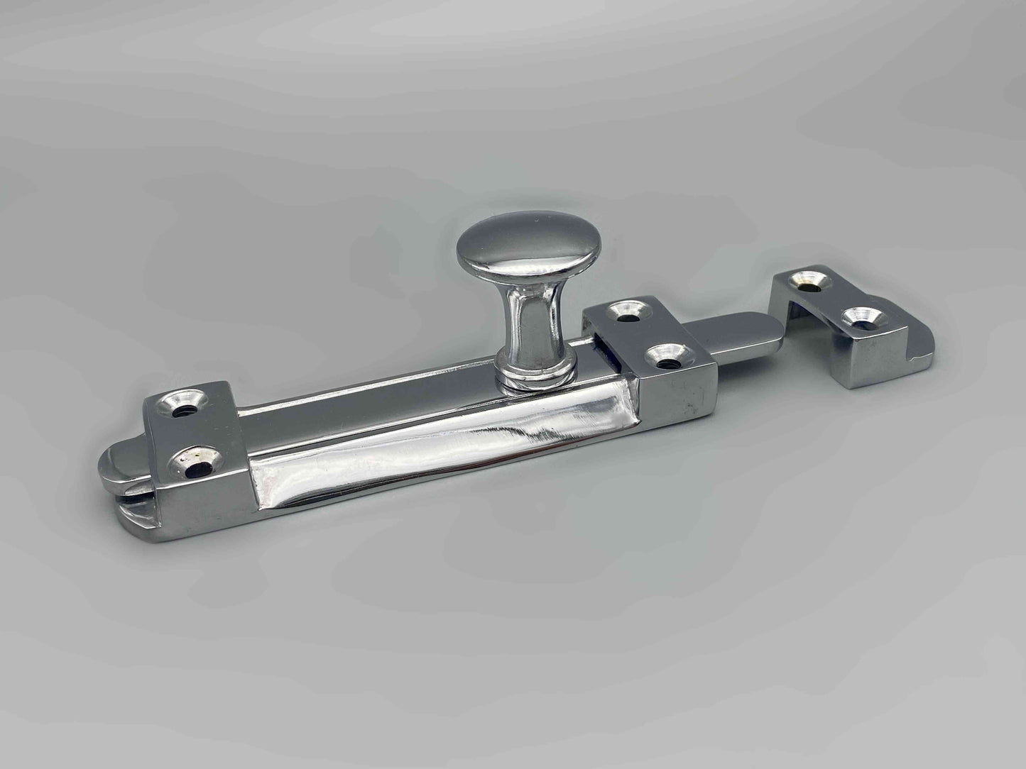 Solid Chrome Tower Bolt - Various Sizes 100mm (4" inch) - 150mm (6" inch)