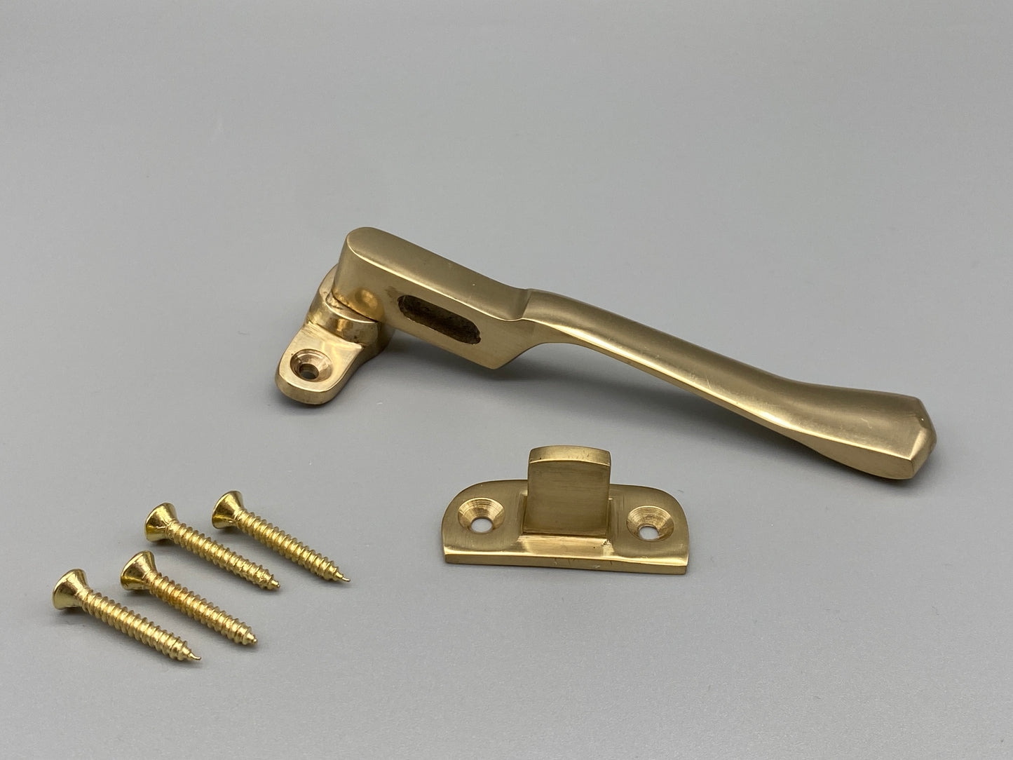 Solid Brass Window Fastener - Lacquered Finish - 105mm