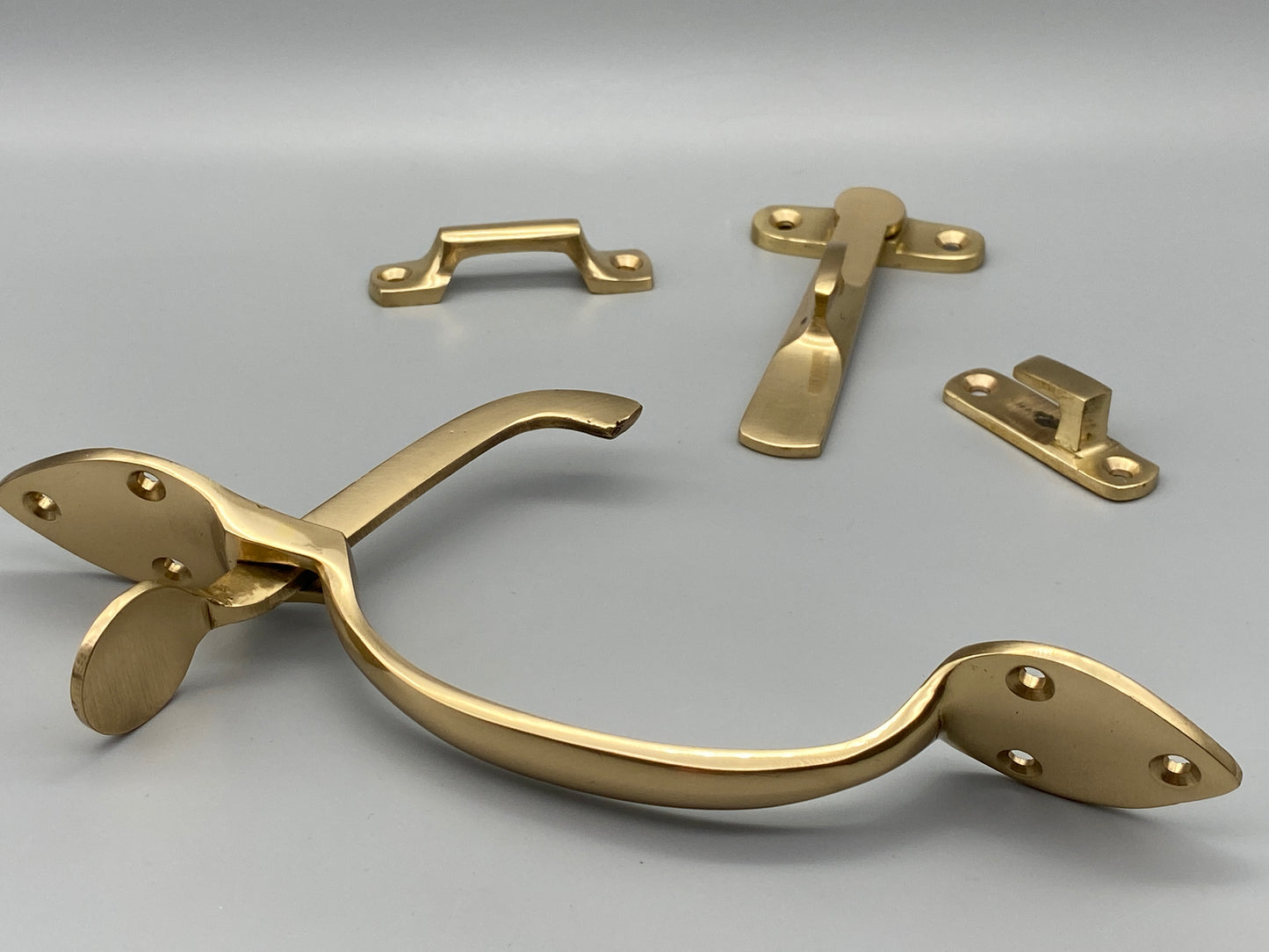 Solid Brass Polished Thumb Latch - Brass Suffolk Latch Set - 200mm