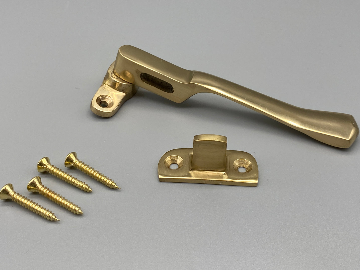 Solid Brass Window Fastener - Lacquered Finish - 105mm