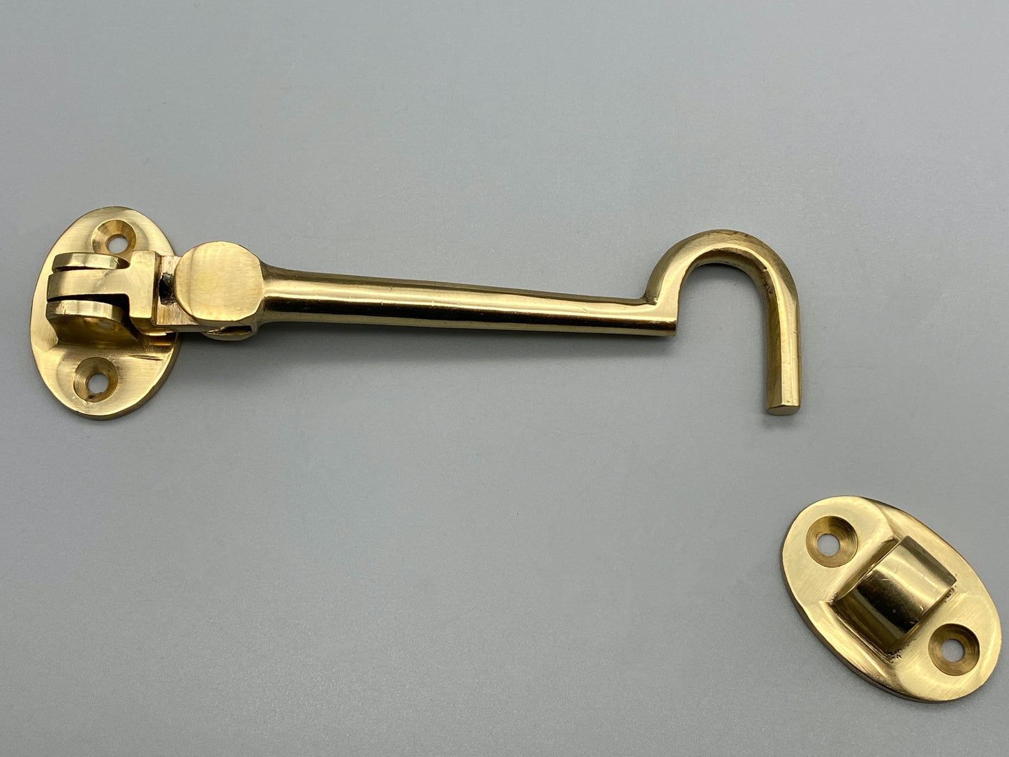 Solid Brass Silent Cabin Hook - Various Sizes - Brass Cabin Hook - Various Sizes from 50mm to 300mm