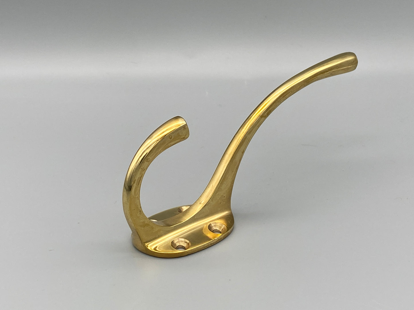 Solid Brass Double Metal Black Hooks - Brass Metal Hook Coat & Hat - 1pcs