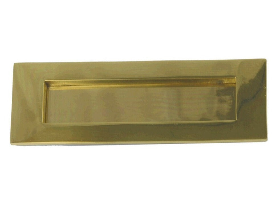 Solid Brass Victorian Letter Plate - 250mm x 75mm / (10" x 3")